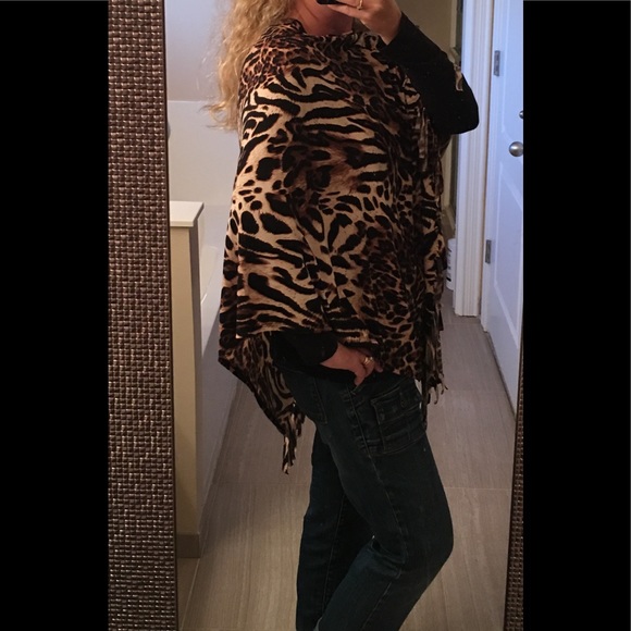❤️Fun leopard print poncho - Picture 7 of 8